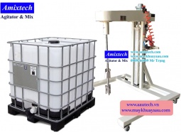 Máy khuấy thùng ibc 1000 lít nâng hạ bằng khí nén Amix-10