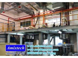 Máy khuấy sơn phòng nổ lắp trên sàn thao tác